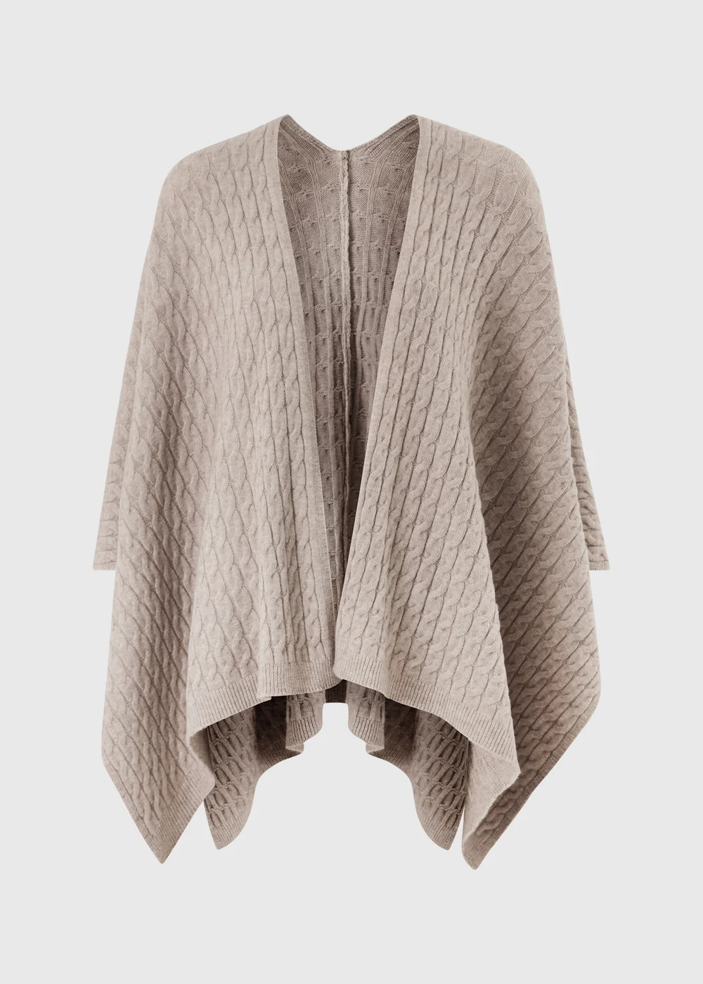 Oatmeal Baby Cable Knit Shawl - One Size Image 1