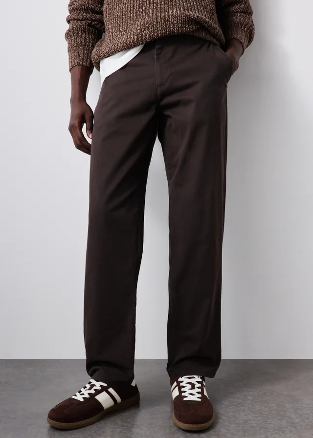 Brown Straight Chinos