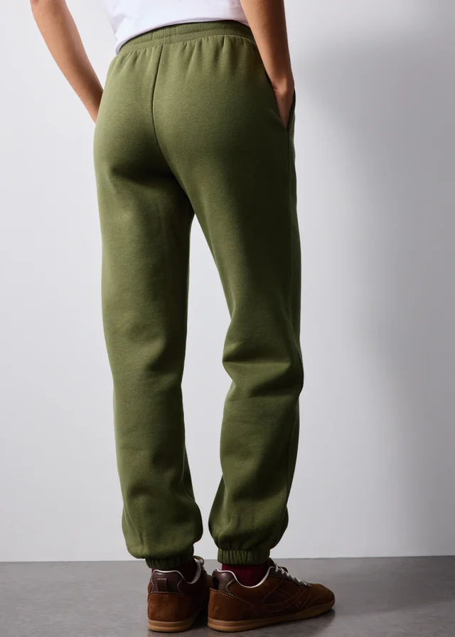 Khaki Tapered Co Ord Jogging Bottoms