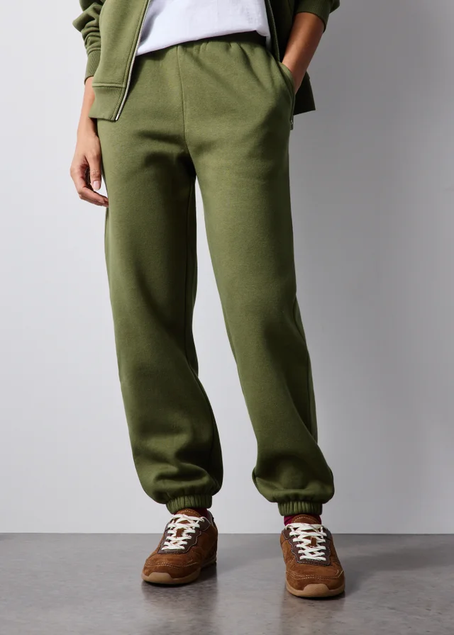 Khaki Tapered Co Ord Jogging Bottoms