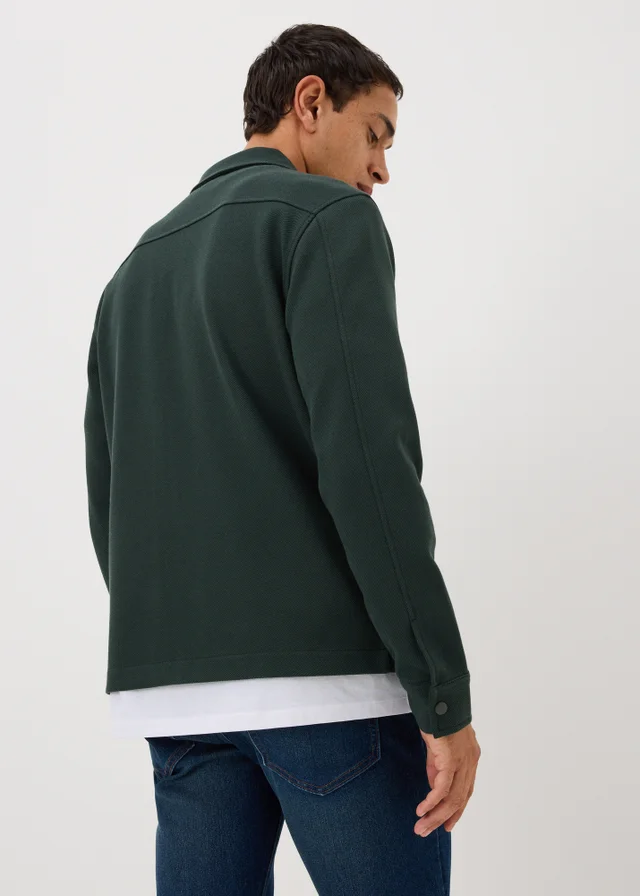 Green Twill Jersey Jacket