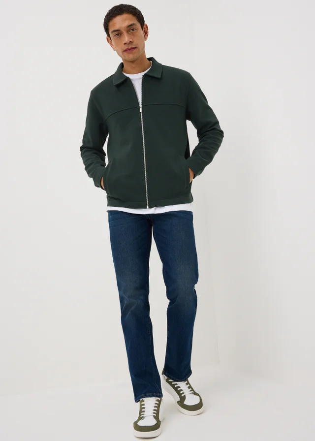 Green Twill Jersey Jacket