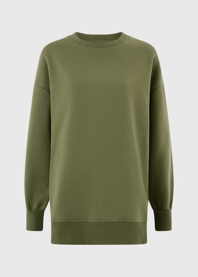 Khaki Longline Sweatshirt