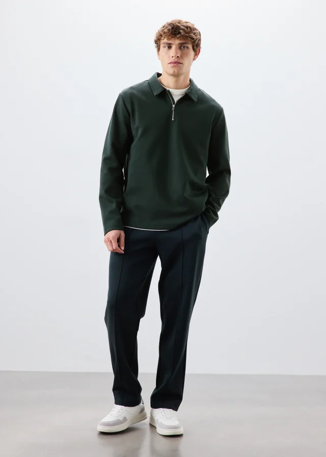 Green Long Sleeve Polo