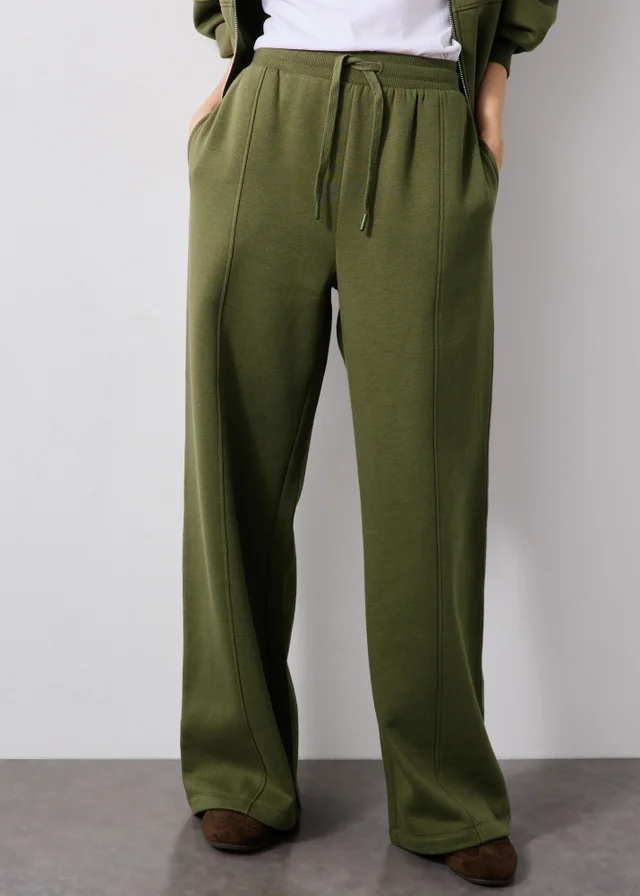 Khaki Wide Leg Jogger