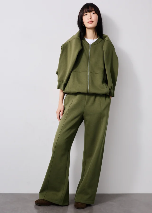 Khaki Wide Leg Jogger