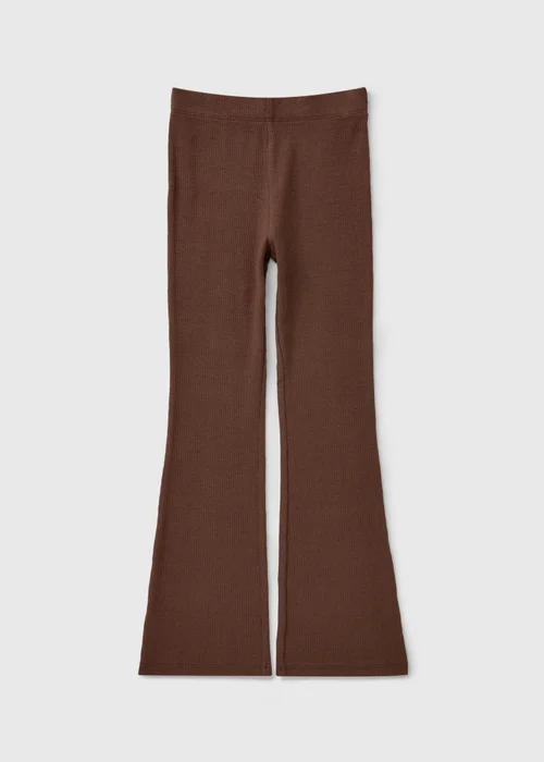 Girls Brown Flared Leggings (7-15yrs) - 7 Yrs Image 1