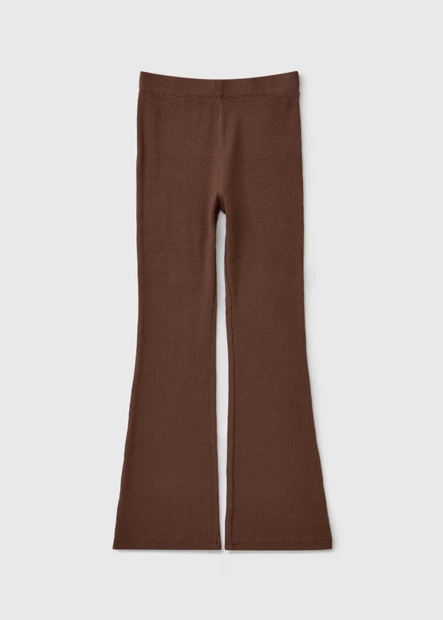 Girls Brown Flared Leggings (7-15yrs)