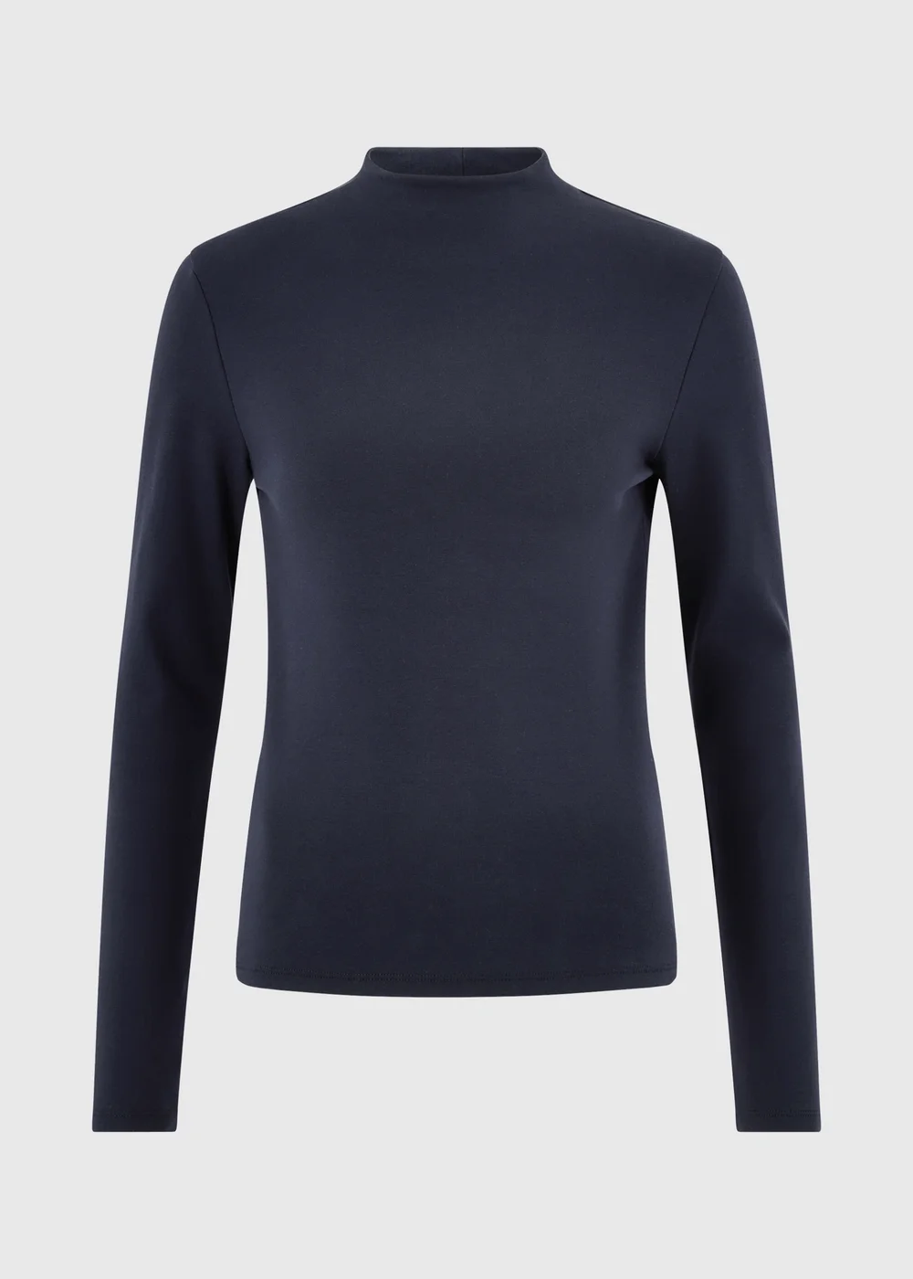 Navy Funnel Neck Top - 10 Image 1