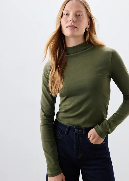 Forrest Green Funnel Neck Top - 8 Image 1