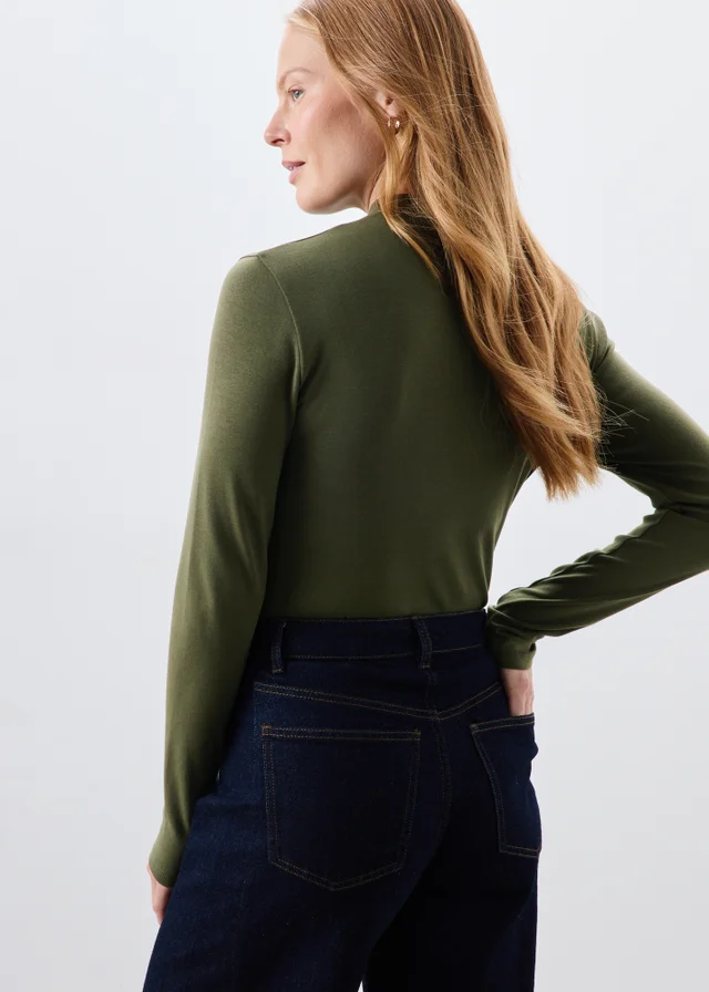 Forrest Green Funnel Neck Top