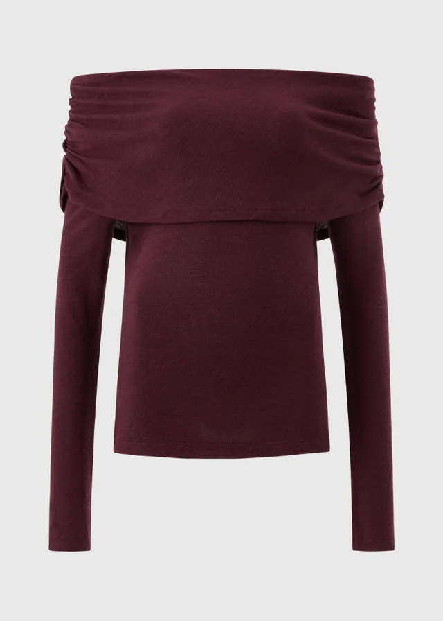 Fig Bardot Soft Knit Top