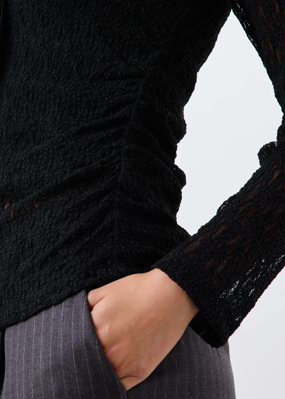 Black Lace Co Ord Top - 8 Image 3