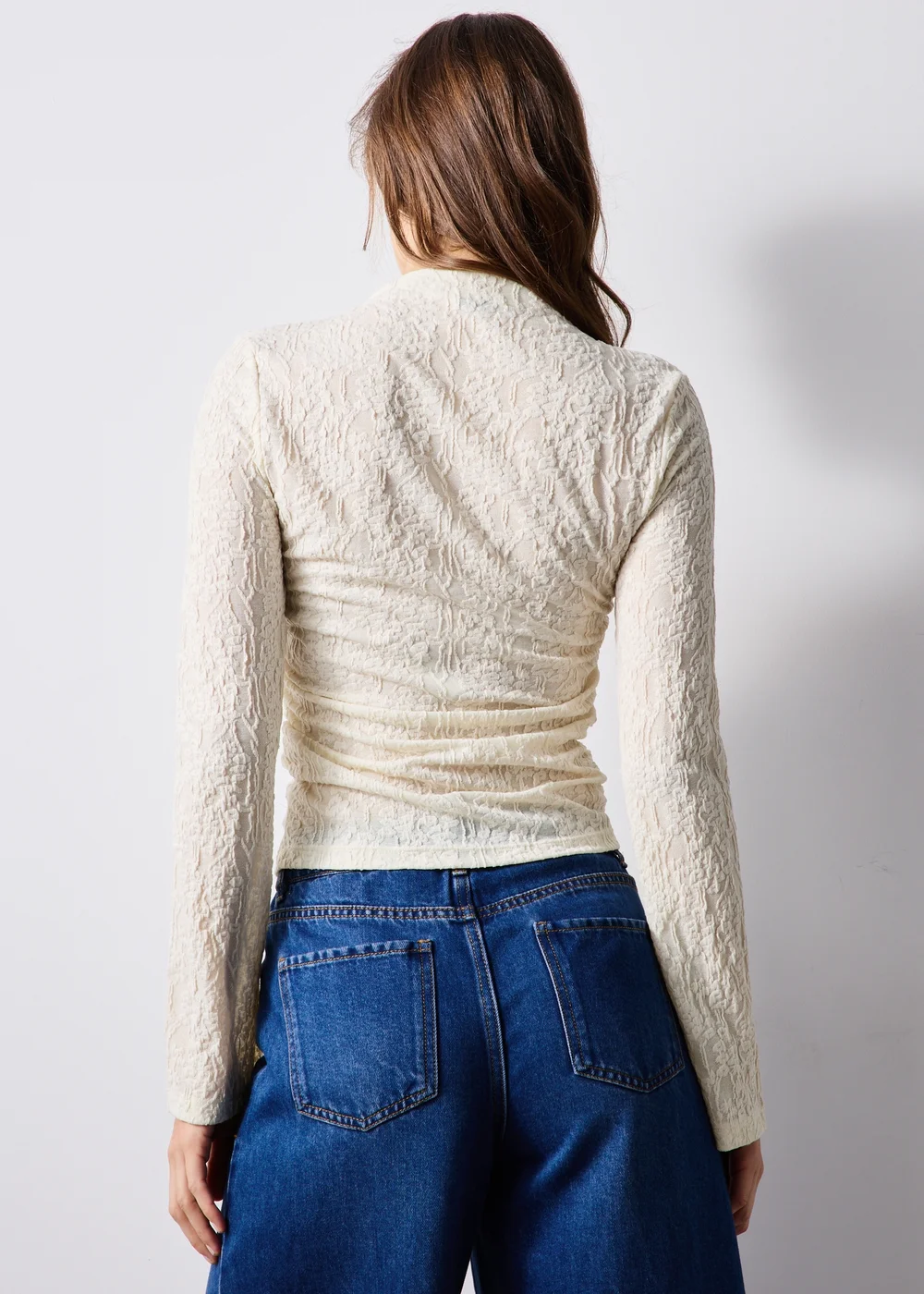 Cream Jacquard Top - 8 Image 2