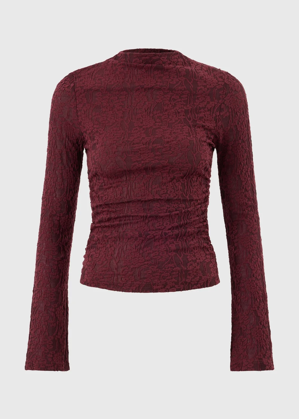 Raspberry Jacquard Pattern Top - 8 Image 1