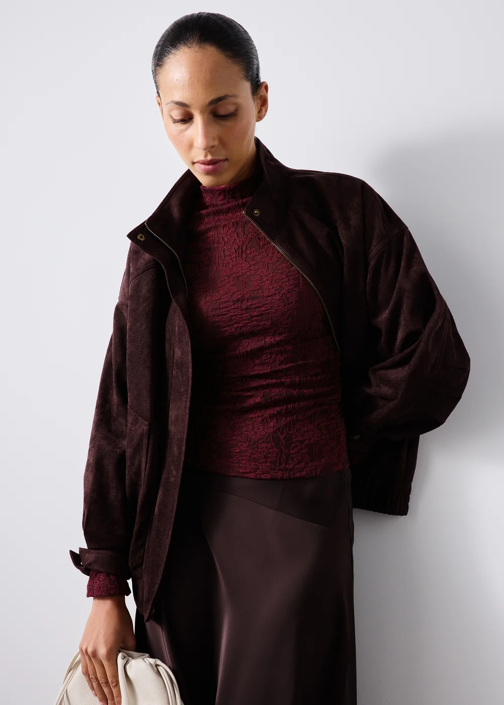 Raspberry Jacquard Pattern Top - 8 Image 4