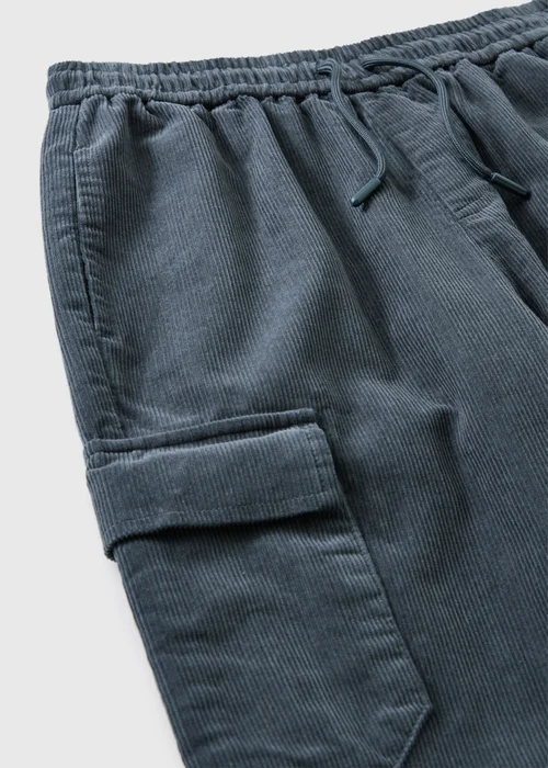 Boys Blue Cord Cargo Trousers (7-15yrs) - 7 Yrs Image 2