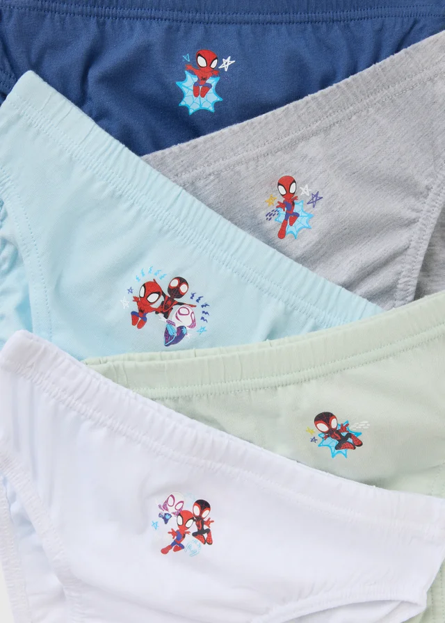 Marvel 5 Pack Boys Multi Spidey Briefs (1-7yrs)
