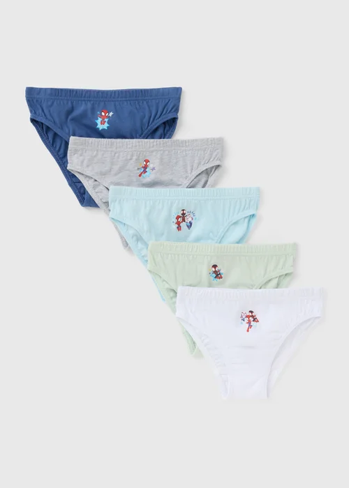 Marvel 5 Pack Boys Multi Spidey Briefs (1-7yrs) - 1-1.5 Yrs Image 1
