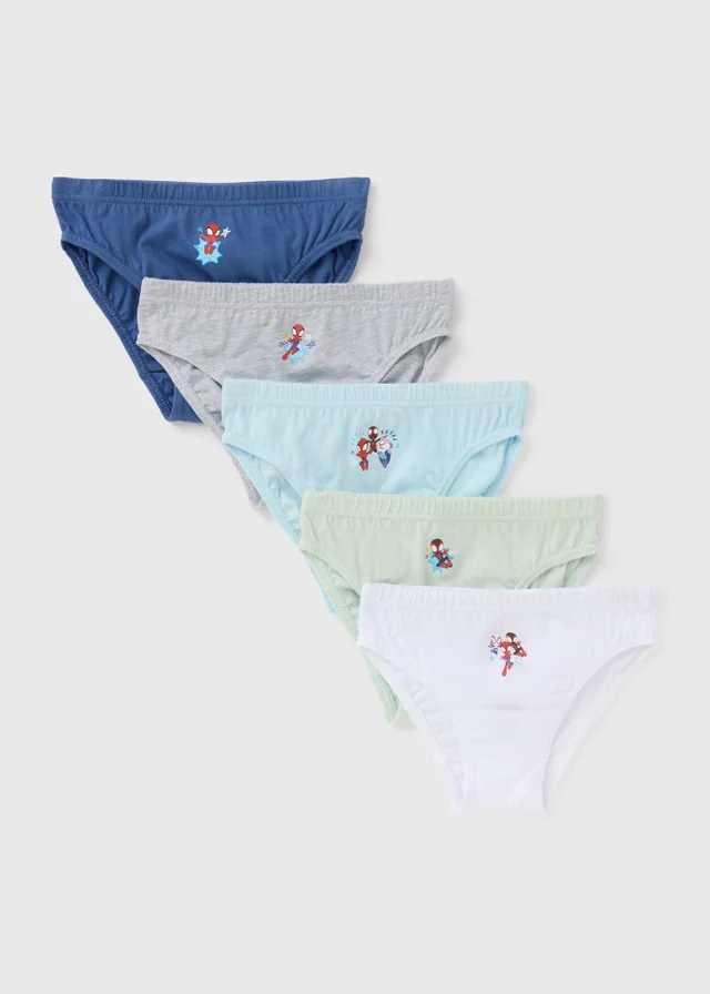 Marvel 5 Pack Boys Multi Spidey Briefs (1-7yrs)