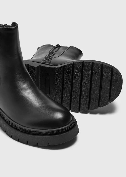 Black Faux Leather Chelsea Boots - 10 Infants Image 2