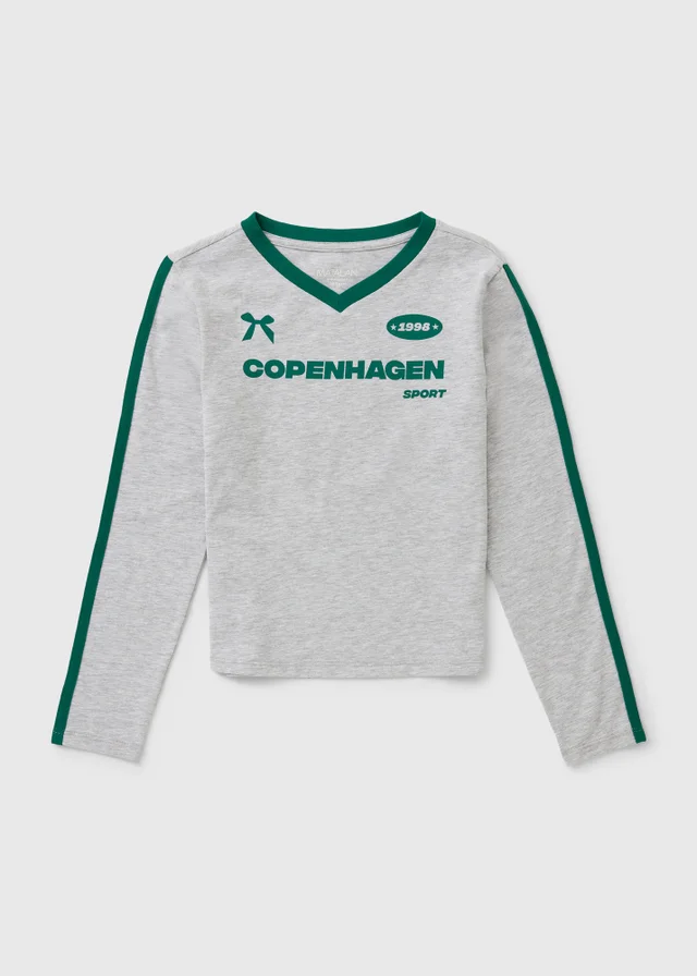 Girls Grey Copenhagen Long Sleeve Top (7-15yrs)