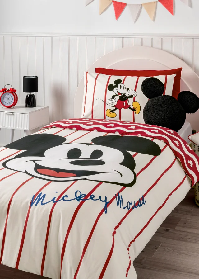 Disney Mickey Mouse Stripe Duvet Set