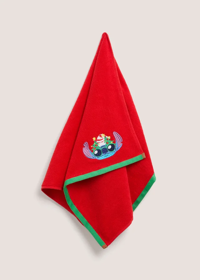 Red Stitch Embroidered Hand Towel