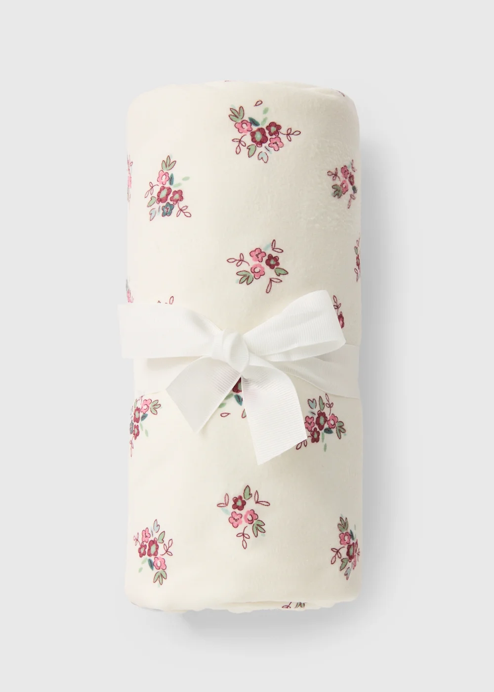 Baby Cream Floral Print Shawl Blanket - One Size Image 1