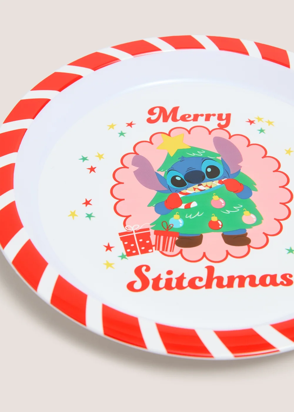 Kids Red Stitch Dinner Plate Image 2