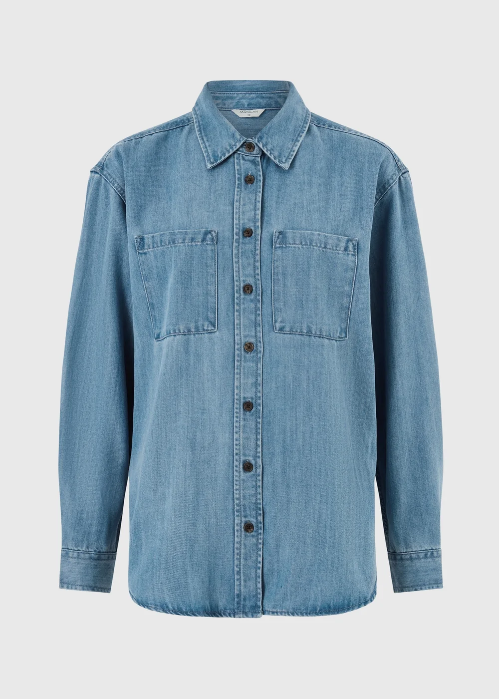 Denim Mid Blue Pocket Shirt - 8 Image 4