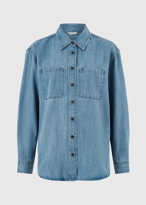 Denim Mid Blue Pocket Shirt - 8 Image 4