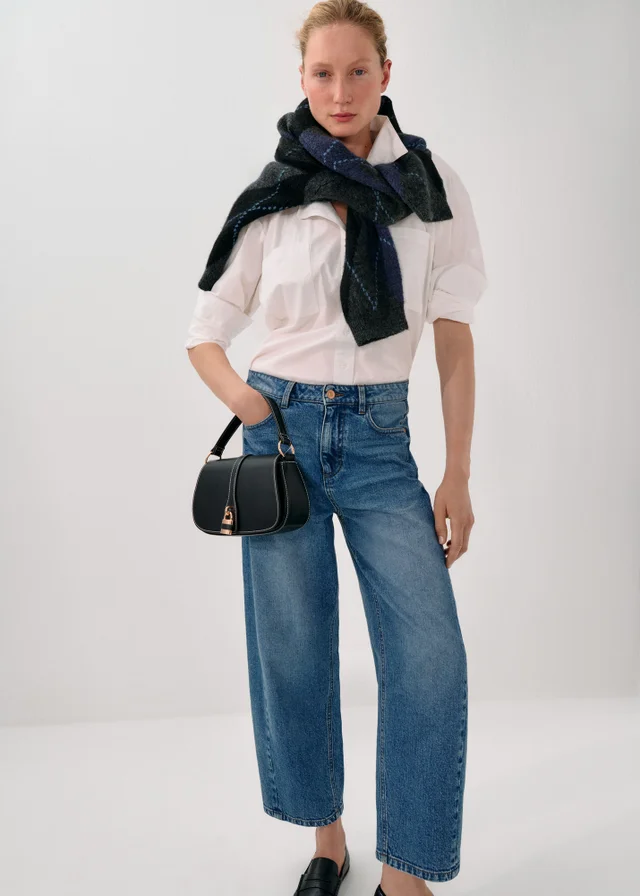 White Poplin Double Pocket Shirt