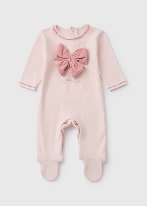 Baby Pink Mummys Girl 3D Bow Sleepsuit (0-18mths) - First Size Image 1