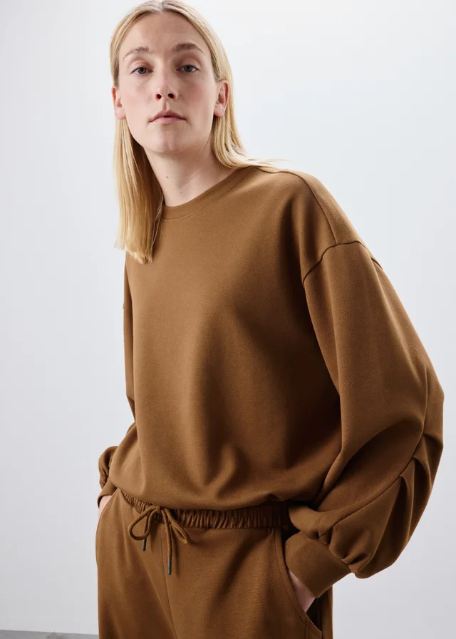 Toffee Cocoon Sleeve Co Ord Sweatshirt