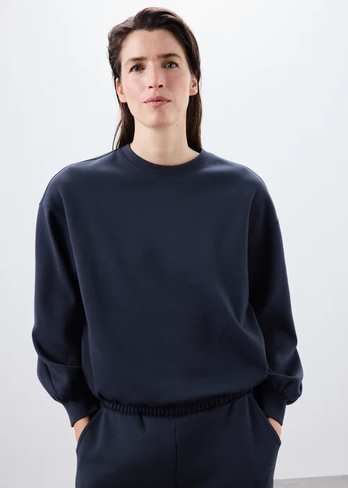 Navy Cocoon Sleave Co Ord Sweatshirt - 8 Image 1