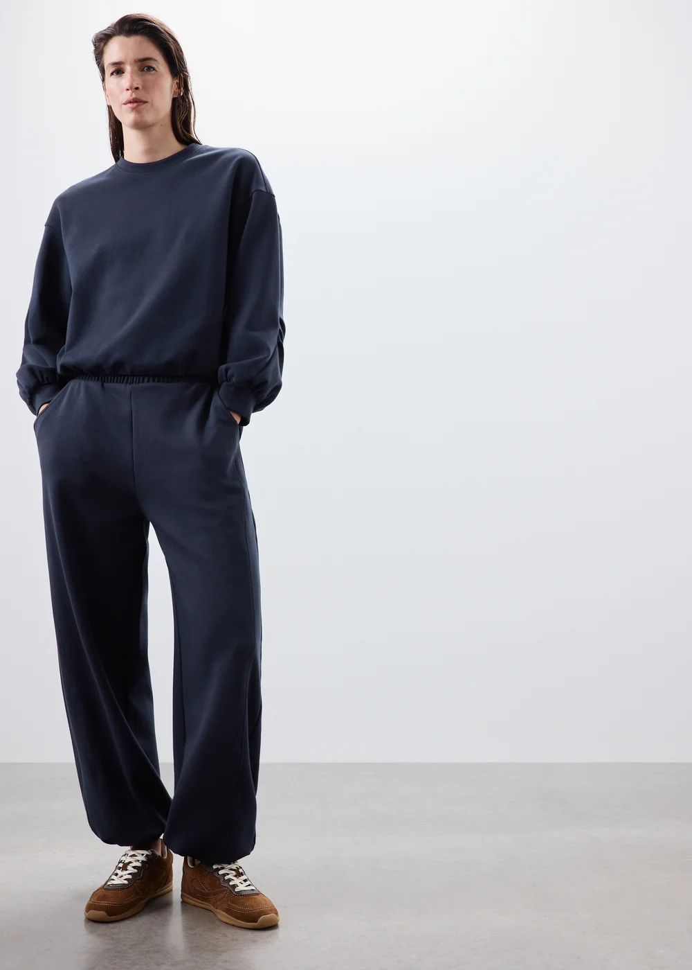 Navy Cocoon Sleave Co Ord Sweatshirt - 8 Image 2
