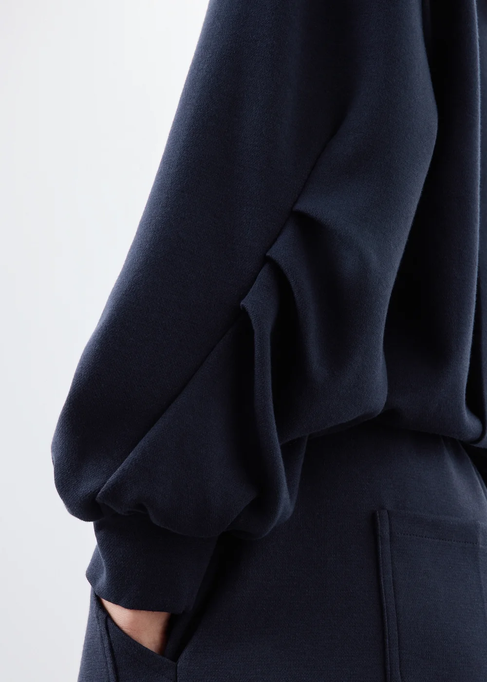 Navy Cocoon Sleave Co Ord Sweatshirt - 8 Image 3