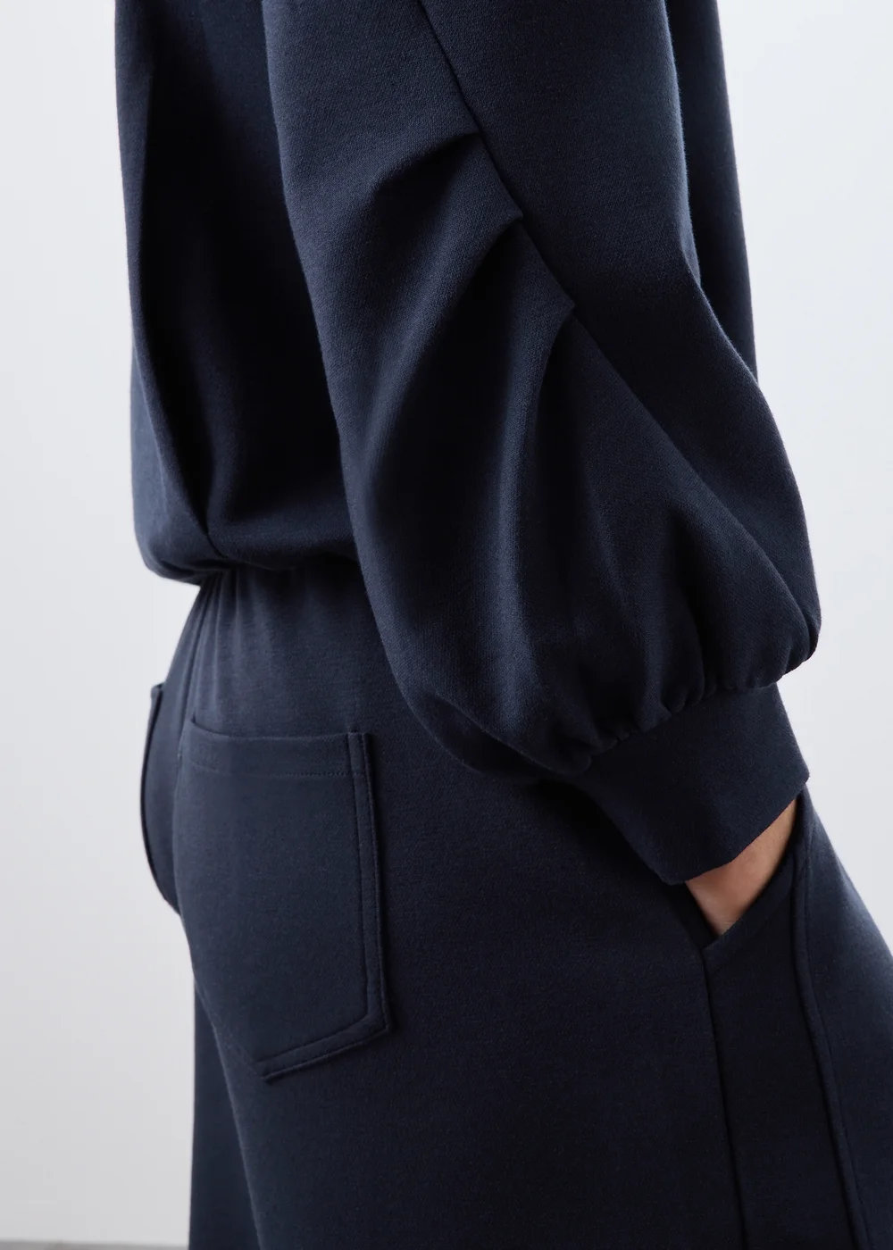 Navy Barrel Leg Co Ord Jogging Bottoms - 8 Image 3