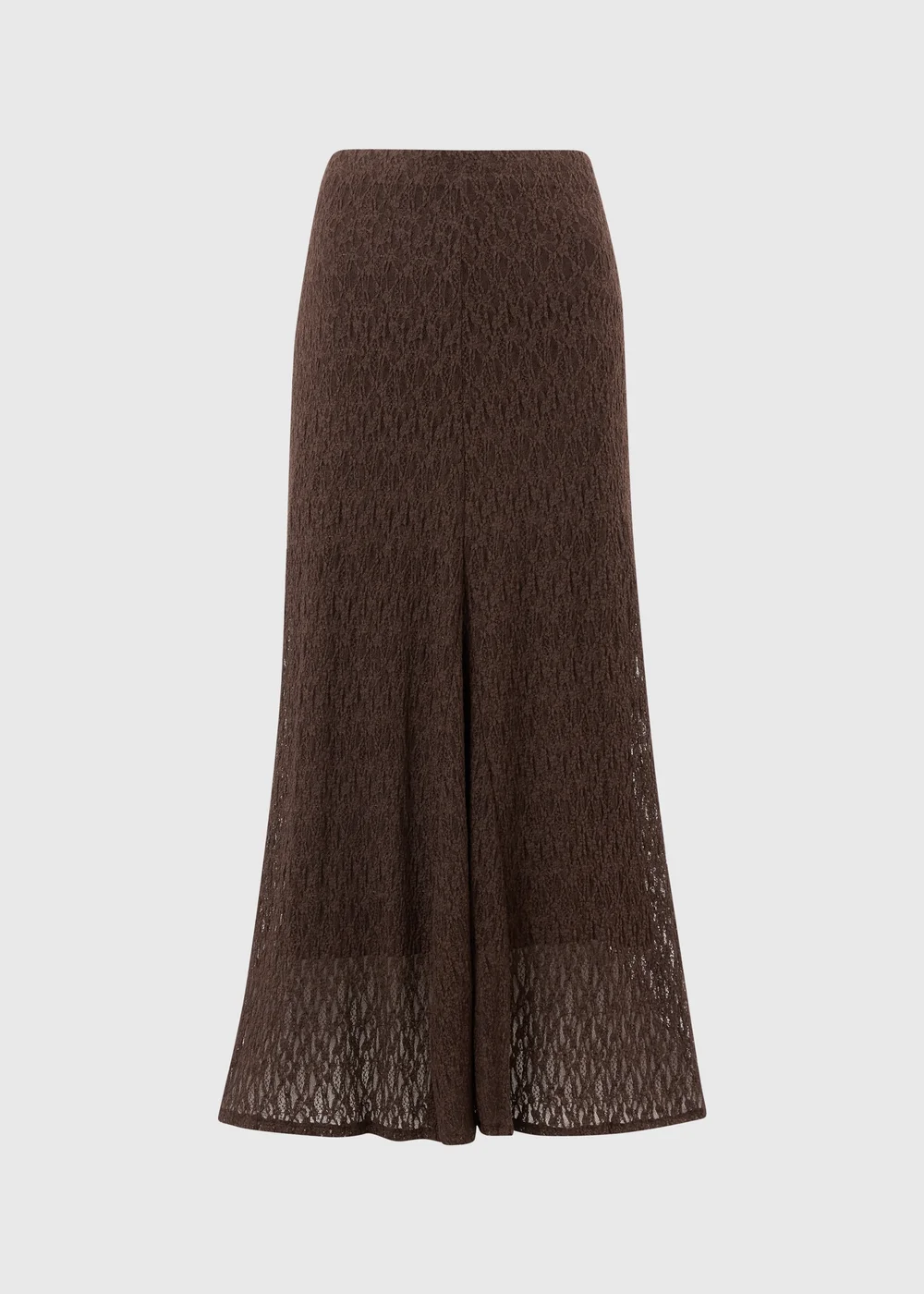 Chocolate Brown Lace Midaxi Skirt - 8 Image 1