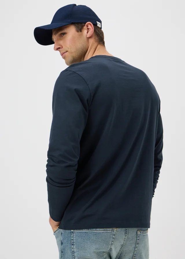 Navy Basic Crew Neck T-Shirt