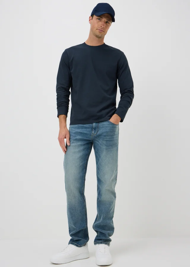 Navy Basic Crew Neck T-Shirt