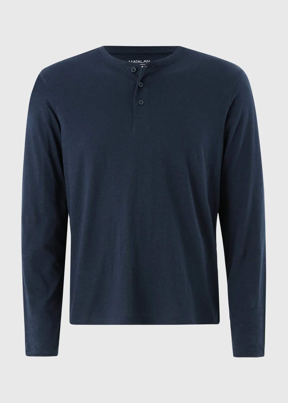 Navy Long Sleeve Grandad T-Shirt - XS Image 4