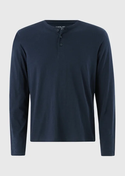 Navy Long Sleeve Grandad T-Shirt - XS Image 4