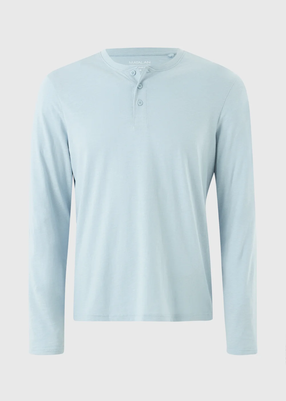 Blue Long Sleeve Grandad Crew T-Shirt - XS Image 3