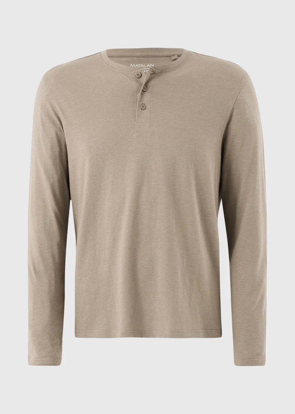 Stone Long Sleeve Grandad Crew T-Shirt - XS Image 1