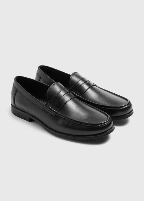 Black Leather Loafers - 6 Image 1
