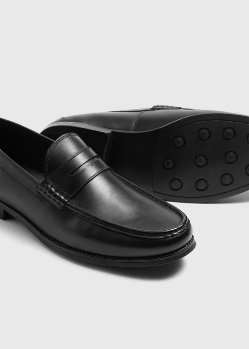 Black Leather Loafers - 6 Image 2