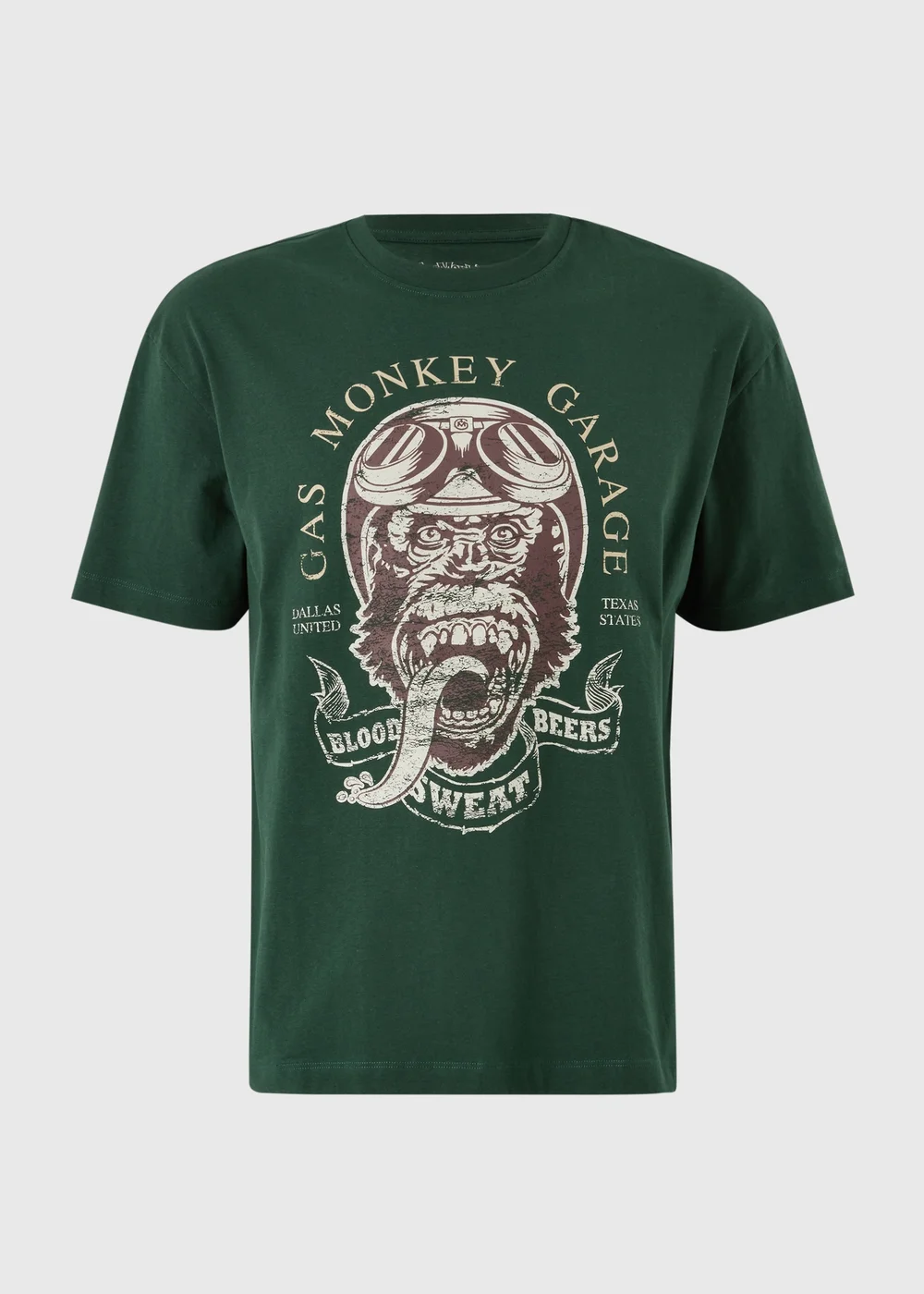 Dark Green Gas Monkey T-Shirt - S Image 2