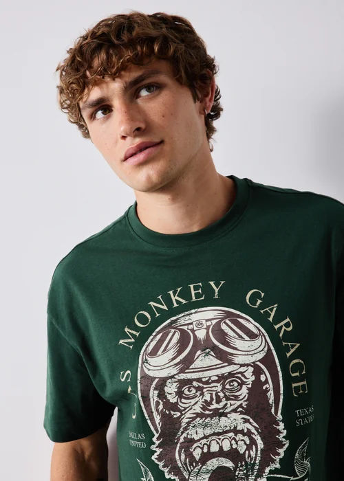 Dark Green Gas Monkey T-Shirt - S Image 3
